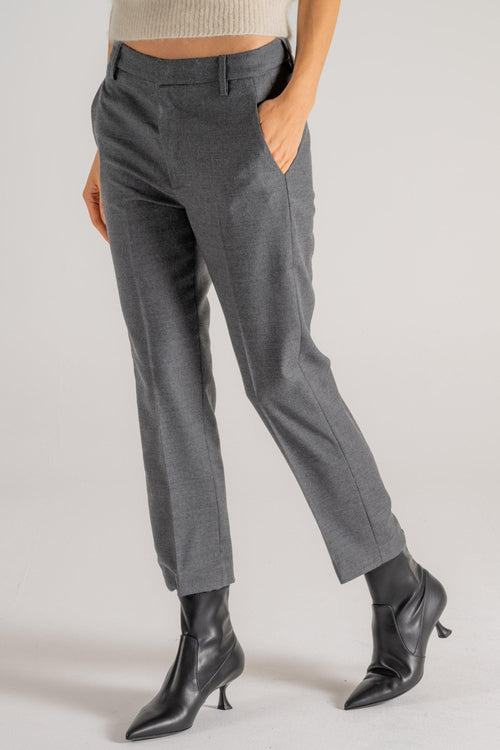 Pantalone Nima Zip Grigio Donna - 2