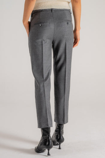 Pantalone Nima Zip Grigio Donna - 4