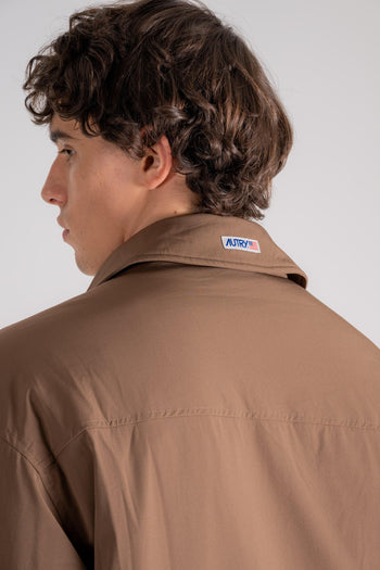 Giacca Overshirt Nylon/Elastane Marrone - 6