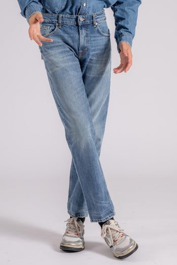 Jeans Talk Dritto Crop 100% Cotone Blu - 6