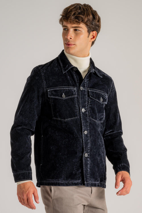 Overshirt Blu Uomo - 2