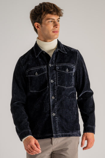 Overshirt Blu Uomo - 3