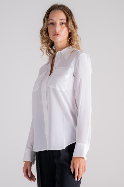 Camicia Bianco 100% Seta - 2