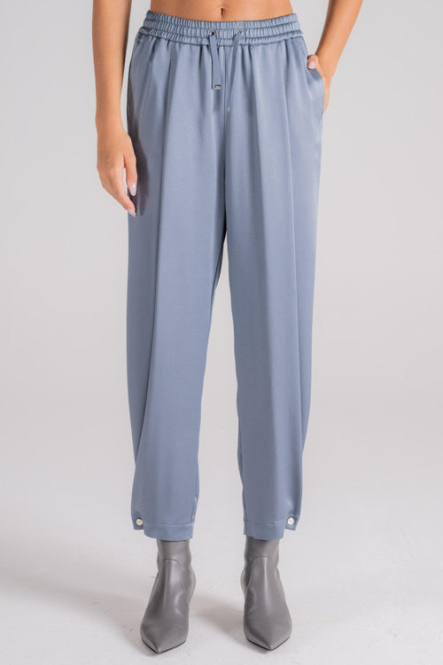 Pantalone Satin Blu Acetato/Viscosa