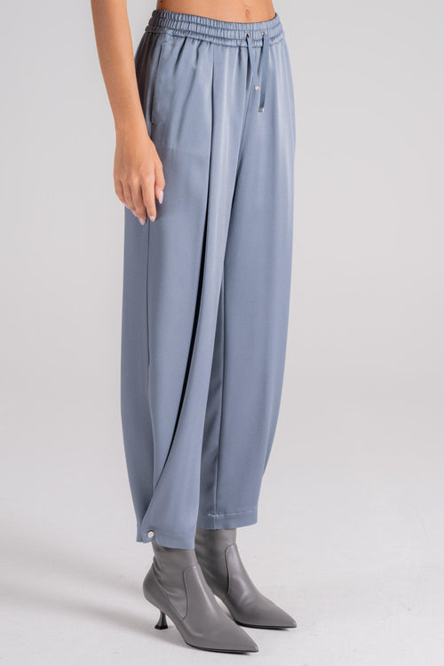 Pantalone Satin Blu Acetato/Viscosa - 2