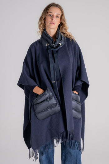 Poncho Warmy Lana/Cashmere Blu - 2