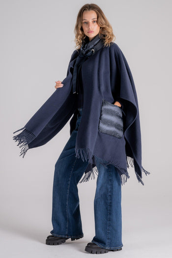 Poncho Warmy Lana/Cashmere Blu - 4