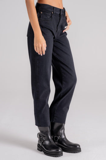 Jeans Modern Straight Envy With Raw Nero Donna - 3