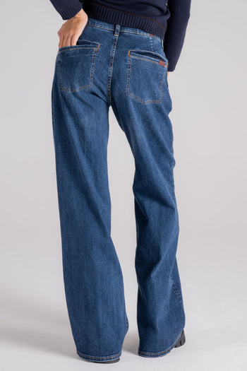 Jeans Tailored Lotta Rebel With Slash Blu Donna - 5