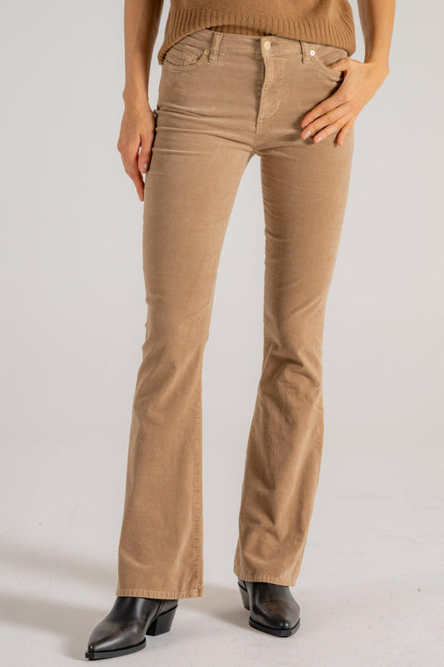 Jeans Hw Ali Velvet Cafe Crema Beige Donna