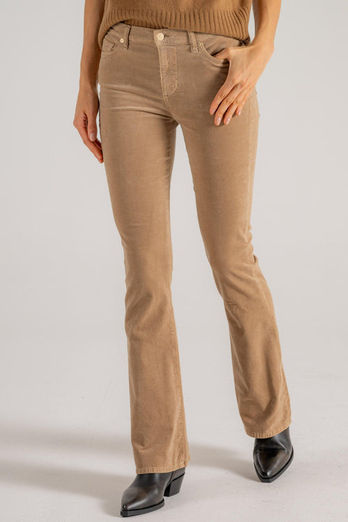 Jeans Hw Ali Velvet Cafe Crema Beige Donna - 2