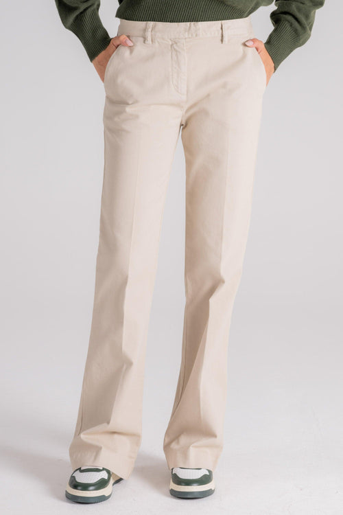 Pantalone Zampa Cotone/Elastam beige - 2