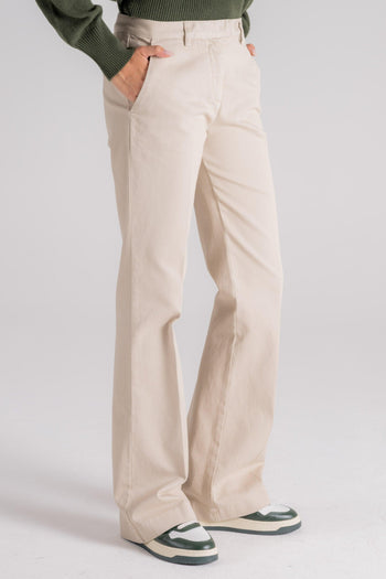 Pantalone Zampa Cotone/Elastam beige - 3