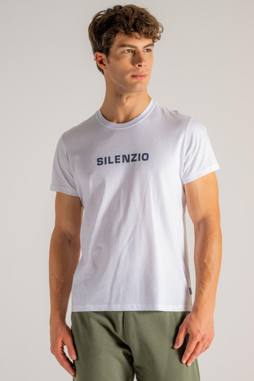 T-shirt Silenzio Bianco Uomo