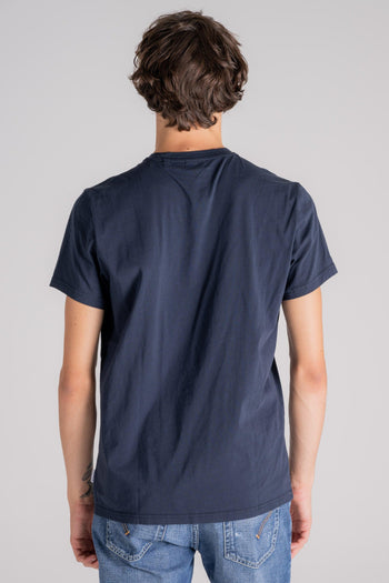 T-Shirt Silenzio Cotone Blu - 5