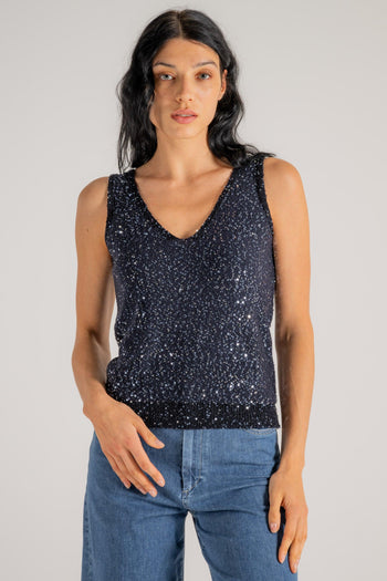 Max Mara Top Blu Donna - 3