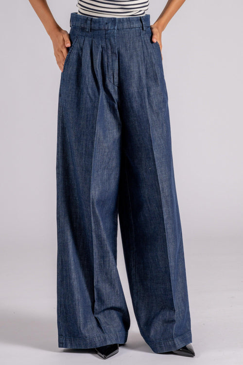 Max Mara Pantalone Denim Blu