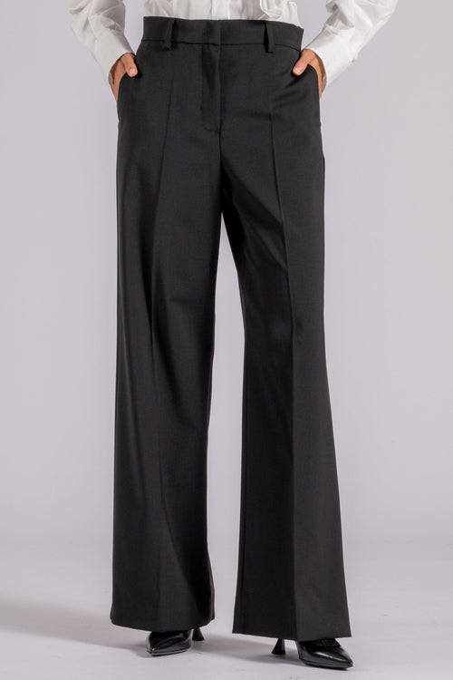 Max Mara Pantalone Lana Vergine Nero