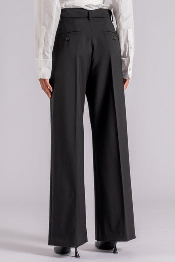 Max Mara Pantalone Lana Vergine Nero - 4