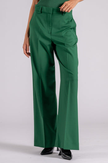 Max Mara Pantalone Lana Vergine Verde - 4