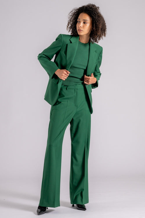 Max Mara Giacca 100% Lana Vergine Verde - 2