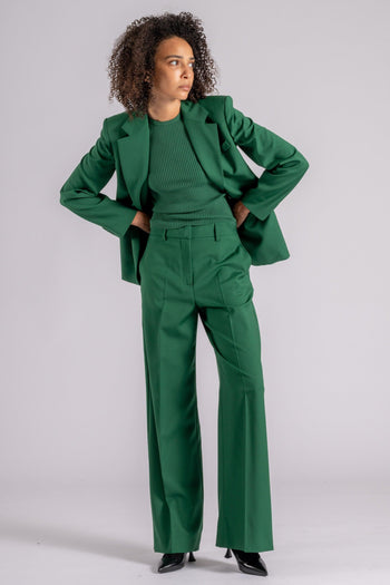 Max Mara Giacca 100% Lana Vergine Verde - 3