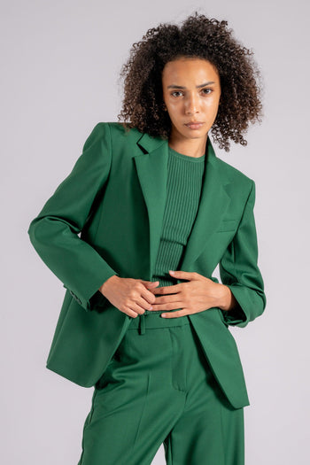 Max Mara Giacca 100% Lana Vergine Verde - 4