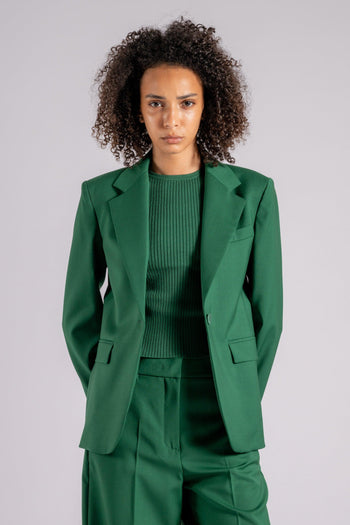 Max Mara Giacca 100% Lana Vergine Verde - 7