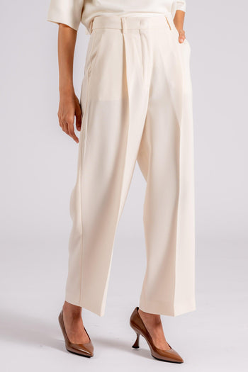 Max Mara Pantalone Triacetato/Poliestere Beige - 3