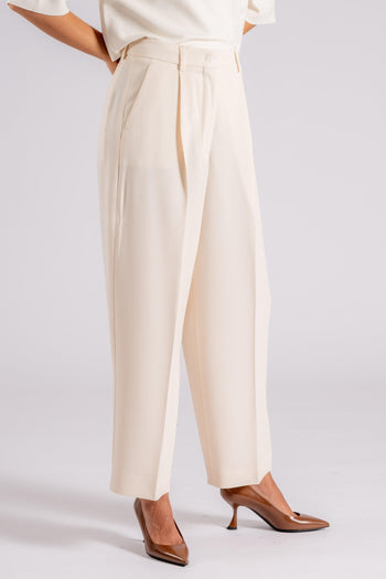 Max Mara Pantalone Triacetato/Poliestere Beige - 5