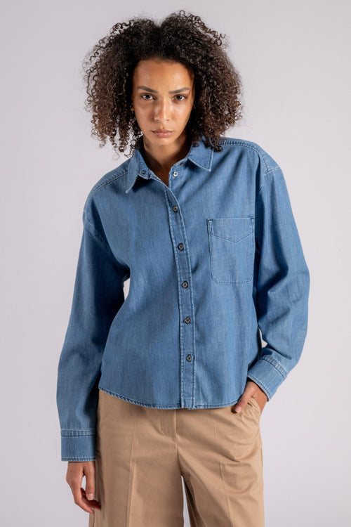 Max Mara Camicia 100% CO Blu - 2