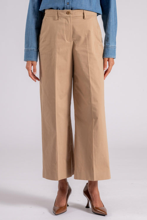 Max Mara Pantalone Cotone/Elastam Beige