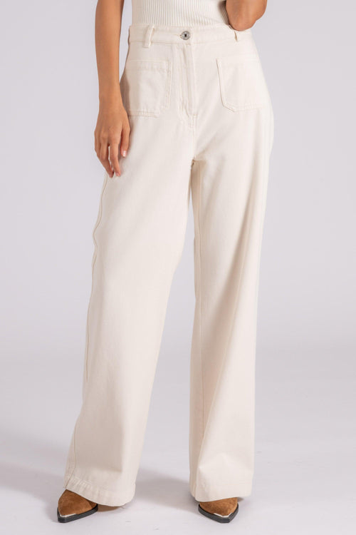 Max Mara Pantalone 100% Cotone Beige