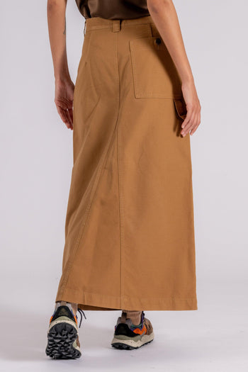 Max Mara Gonna 100% Cotone Marrone - 3