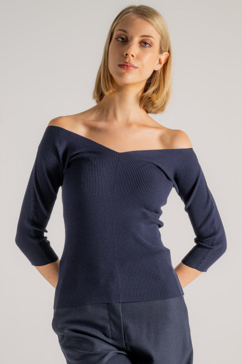 Max Mara Maglia Blu Donna