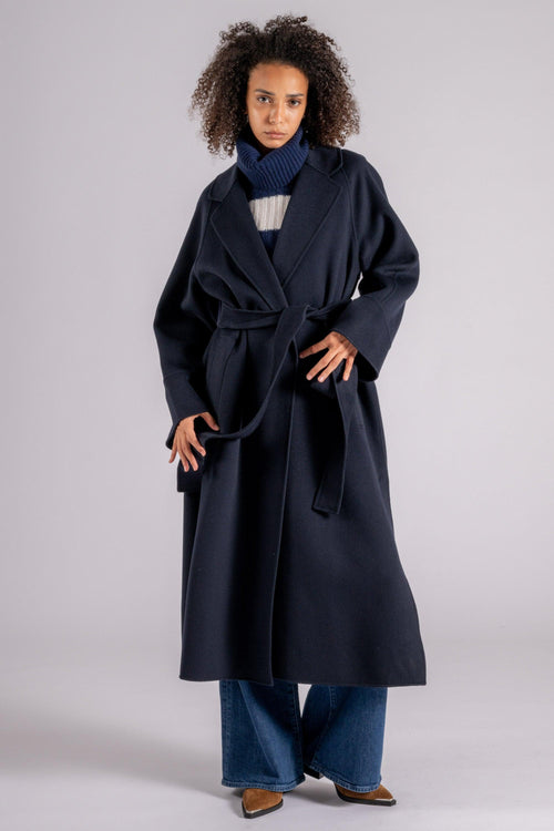 Cappotto Lana Vergine Blu - 2