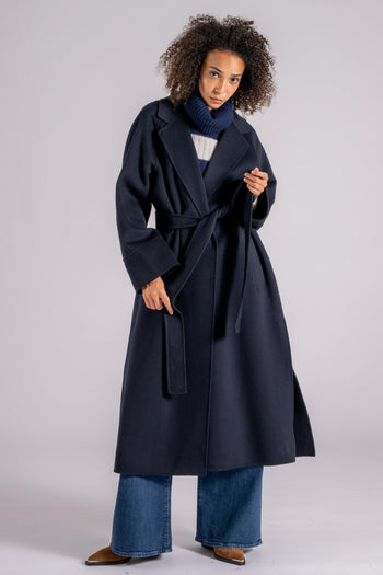 Cappotto Lana Vergine Blu - 3