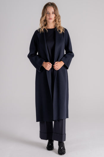 Cappotto 100% Lana Vergine Blu - 8