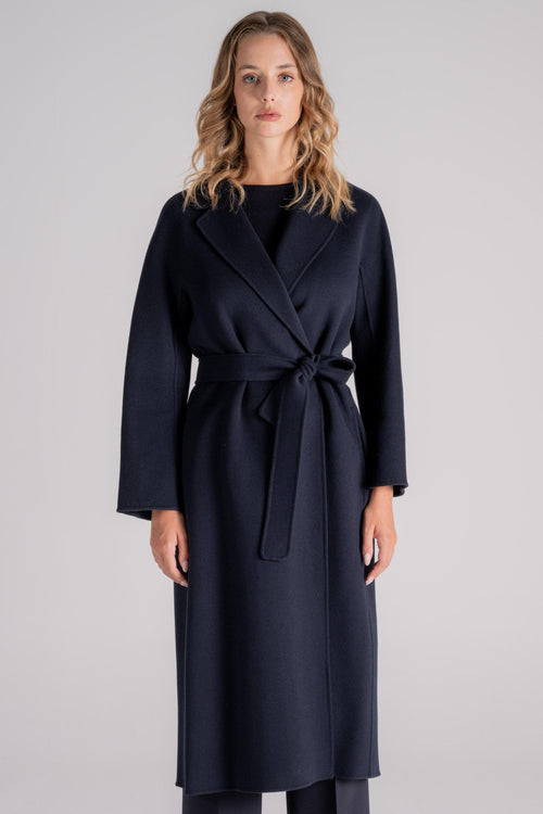 Cappotto 100% Lana Vergine Blu