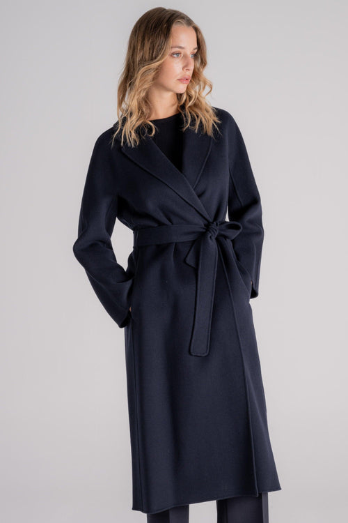 Cappotto 100% Lana Vergine Blu - 2