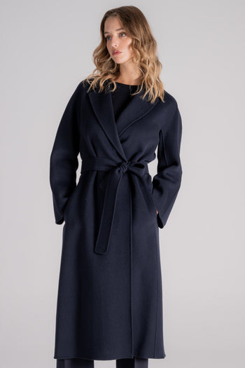 Cappotto 100% Lana Vergine Blu - 3