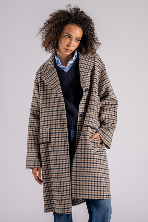 Cappotto Lana/Mohair/Poliammide Beige