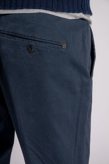 Pantalone Gaubert in Cotone Blu con Elastam - 5