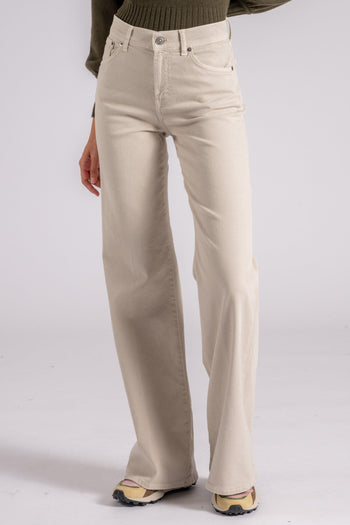 Jeans Amber in Cotone/Lyocell Beige - 5