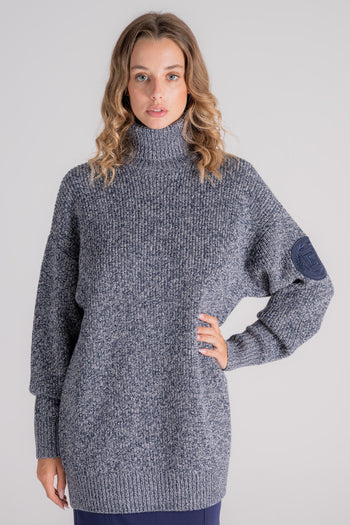 Maglia Tricot Lana/Acrilico Blu - 2