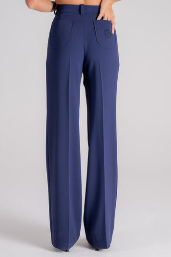 Pantalone Poliestere Blu - 3