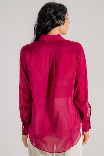 Essential Cotton Silk Shirt Donna - 4