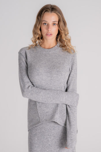 Maglia Consuela Lana/Poliamide/Cashmere Grigio - 3