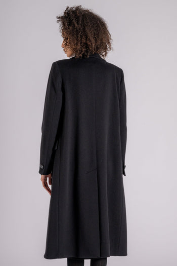 0205 Cappotto Lana Vergine/Cashmere Nero - 4