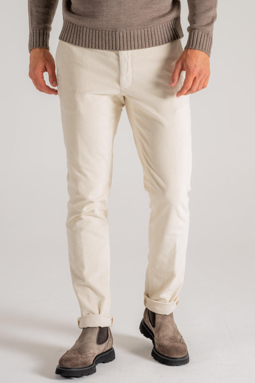 Slacks Pantalone Bianco Uomo